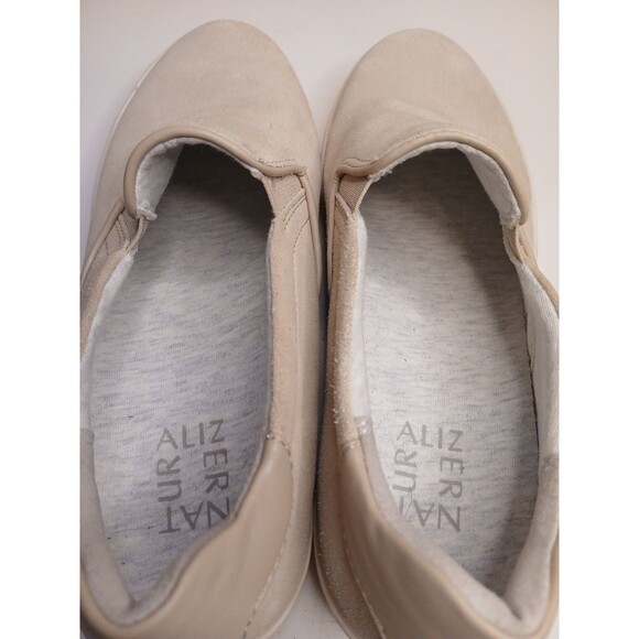 Naturalizer Sz 9 Marianne 2.0 Off White Slip-On Suede Leather Comfort Sneakers - Picture 13 of 16